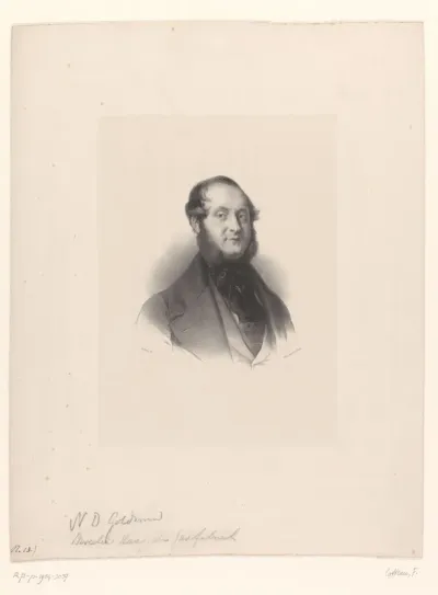 Portret van de verzamelaar Neville Davison Goldsmid