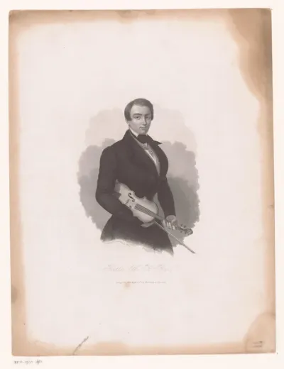 Portret van de violist Ole Bornemann Bull