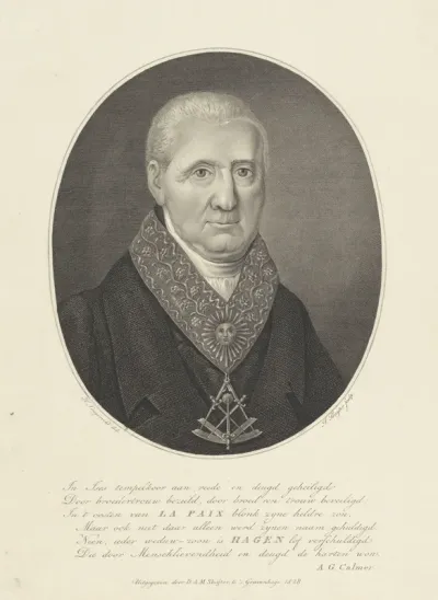 Portret van de vrijmetselaar Hagen