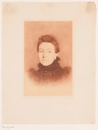 Portret van de vrouw van Victor-Charles Mahillon