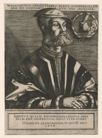 Portret van de wederdoper Bernard Knipperdollinck