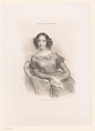 Portret van de zangeres Eugénie Garcia