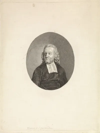 Portret van de Zeeuwse predikant Adriaan 's Gravezande