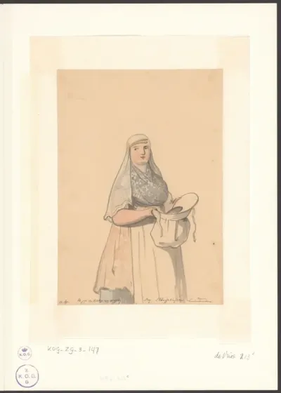 Portret van de zuster van de Friese schilder C.J. van Baar van Slangenburgh