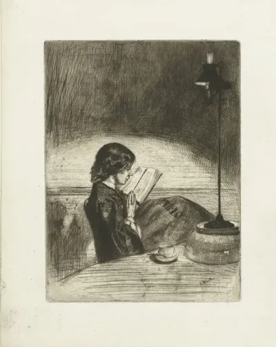 Portret van Deborah Delano lezend