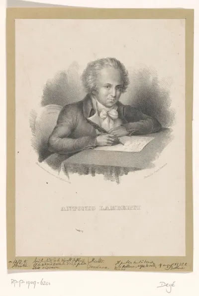Portret van dichter Antonio Lamberti