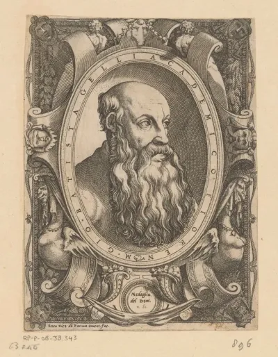 Portret van dichter en filosoof Giovan Battista Gelli