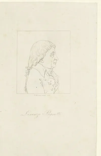 Portret van dichter en historicus Lorenzo Pignotti