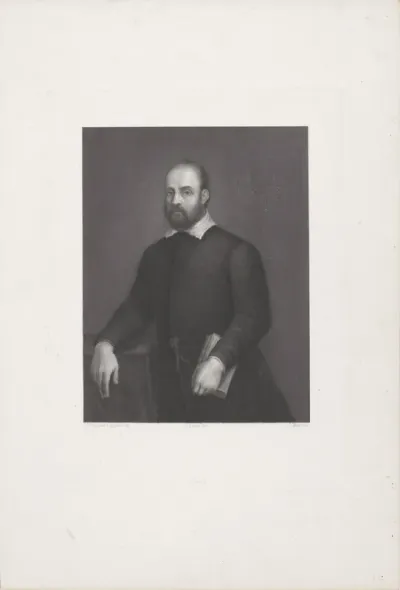 Portret van dichter en schilder Giovanni Battista Maganza II