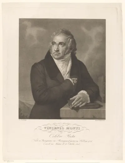 Portret van dichter en schrijver Vincenzo Monti