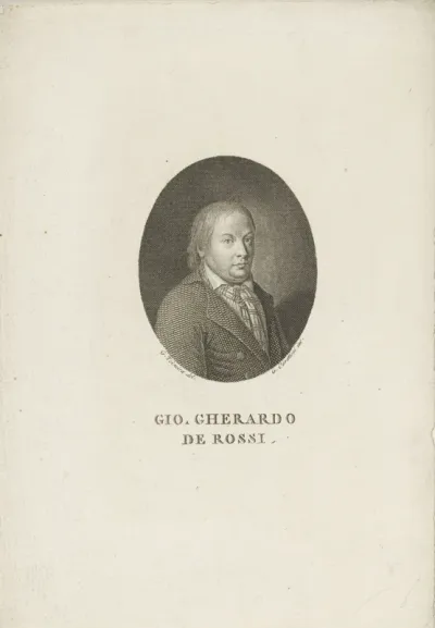 Portret van dichter en toneelschrijver Giovanni Gherardo de Rossi
