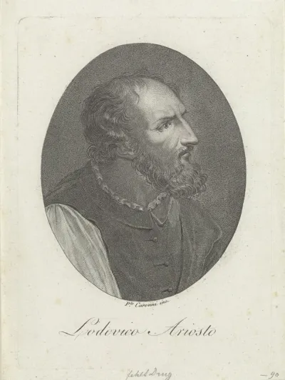 Portret van dichter en toneelschrijver Ludovico Ariosto