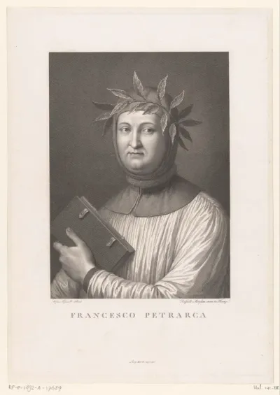 Portret van dichter Francesco Petrarca
