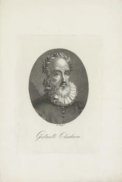 Portret van dichter Gabriello Chiabrera