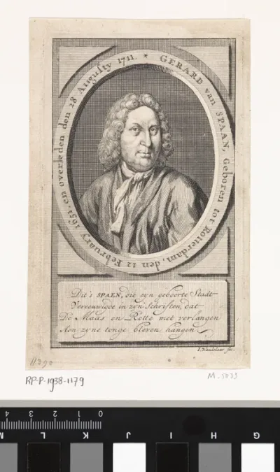 Portret van dichter Gerrit van Spaan