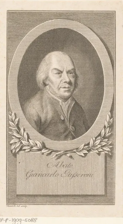 Portret van dichter Giancarlo Passeroni