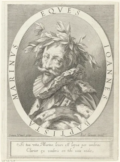 Portret van dichter Giovanni Battista Marino