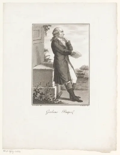 Portret van dichter Girolamo Pompei