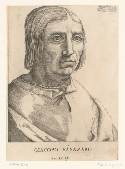 Portret van dichter Jacopo Sannazaro