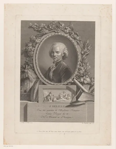 Portret van dichter Jacques Delille
