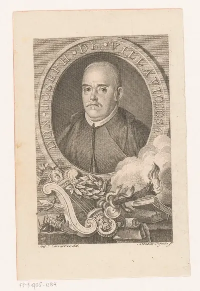 Portret van dichter José de Villaviciosa