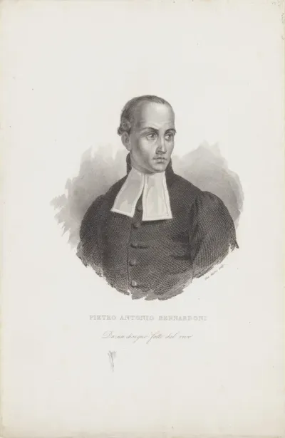 Portret van dichter Pietro Antonio Bernardoni