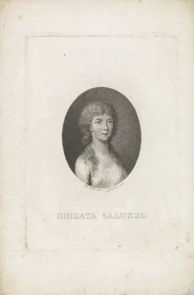 Portret van dichteres en schrijfster Diodata Saluzzo Roero