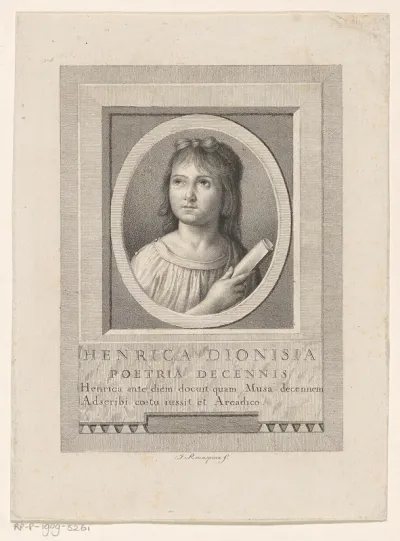 Portret van dichteres Henrica Dionisia