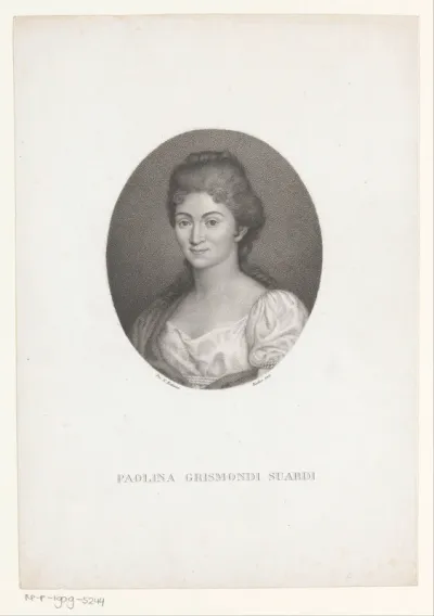 Portret van dichteres Paolina Secco Suardi, pseudoniem Lesbia Cidonia