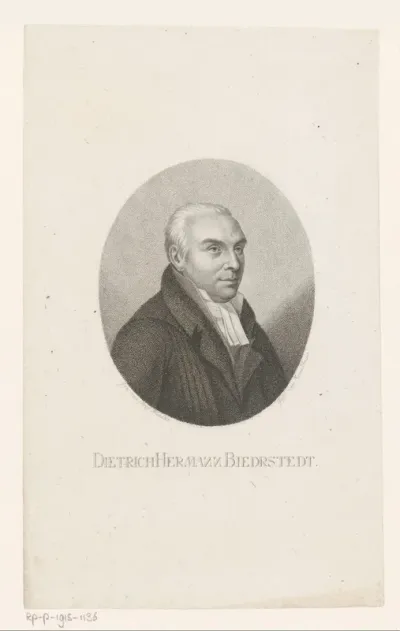 Portret van Diederich Hermann Biederstedt