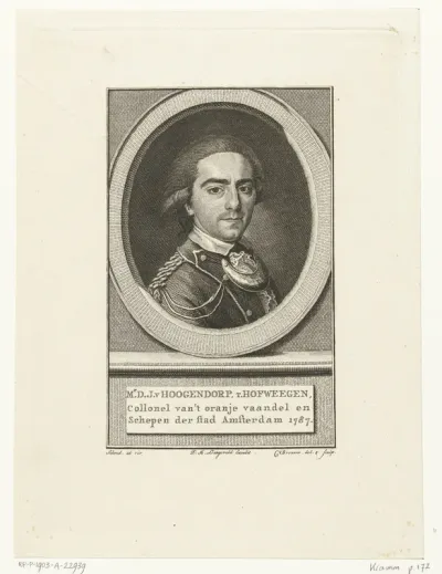 Portret van Diederik Johan, rijksgraaf van Hogendorp van Hofwegen