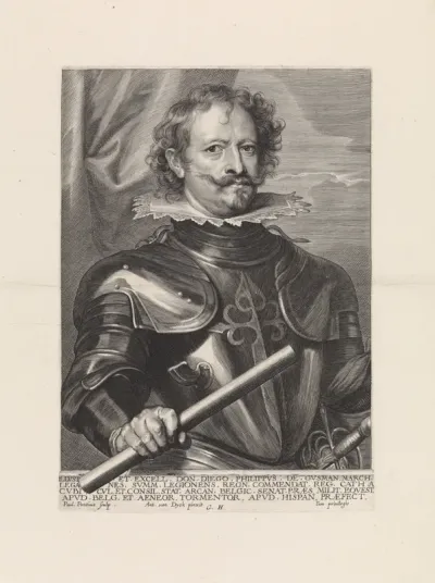 Portret van Diego Felipez de Guzmán, markies van Leganés
