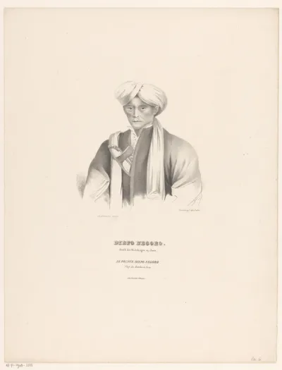 Portret van Diepo Negoro