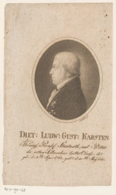 Portret van Dietrich Ludwig Gustav Karsten