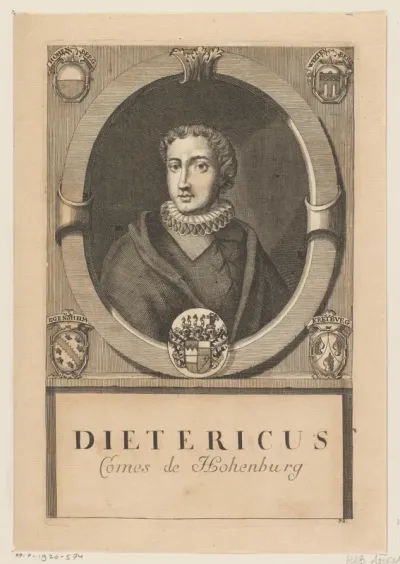 Portret van Dietrich von Homburg, bisschop van Würzburg