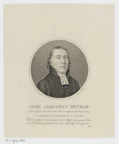 Portret van Dirk Adrianus Detmar