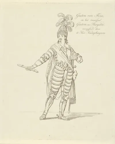 Portret van Dirk Kamphuijzen als Gaston van Foix