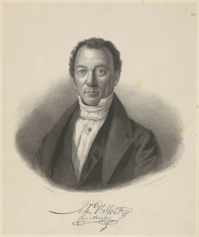 Portret van dokter en verloskundige A. van der Hout