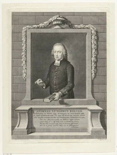Portret van dominee Andreas Lutgerus Kolver