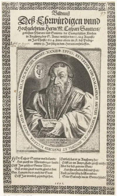 Portret van dominee Kaspar Sautter