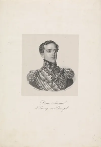 Portret van Don Miguel, koning van Portugal