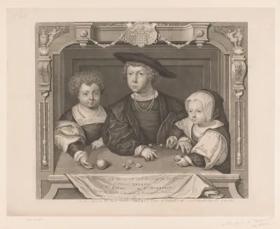 Portret van Dorothea, Johan en Christina van Denemarken