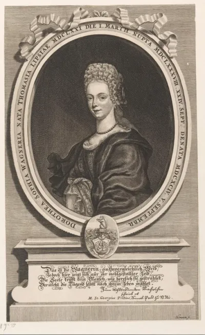 Portret van Dorothea Sophia Wagner