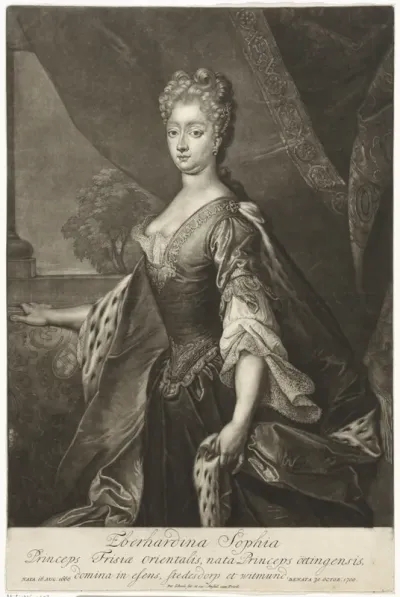 Portret van Ebardina Sophia van Oost-Friesland