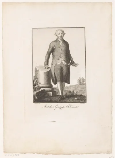 Portret van econoom Giuseppe Palmieri