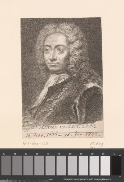 Portret van Edmond Halley