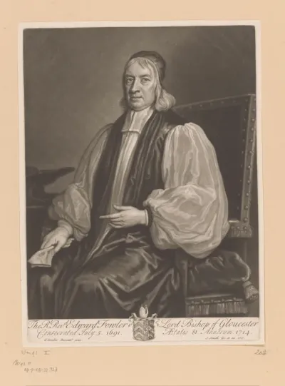 Portret van Edward Fowler op 81-jarige leeftijd
