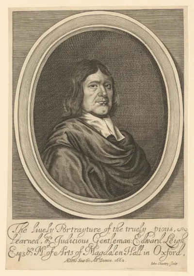 Portret van Edward Leigh op 60-jarige leeftijd