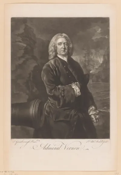 Portret van Edward Vernon