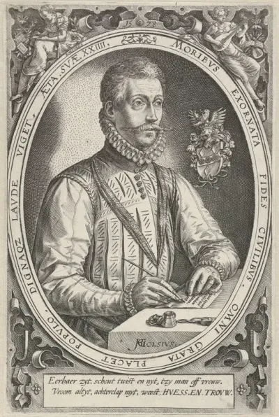 Portret van een 24-jarige man (Jan van Heussen?)
